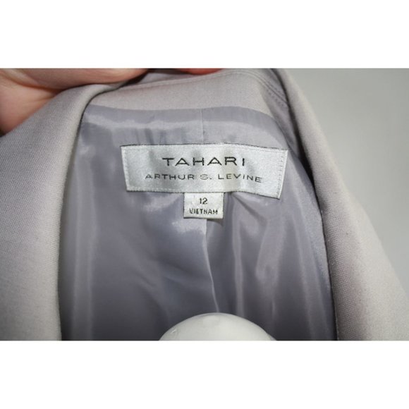 Tahari Arthur S. Levine Blazer Silver Women Size 12 - Picture 5 of 5